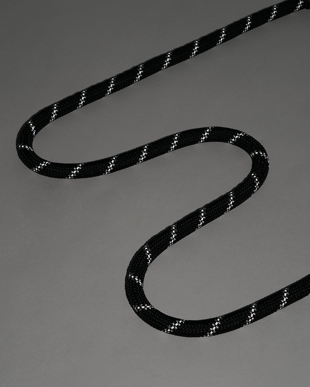 Reflective Nylon Rope Dog Leash - Classic Black