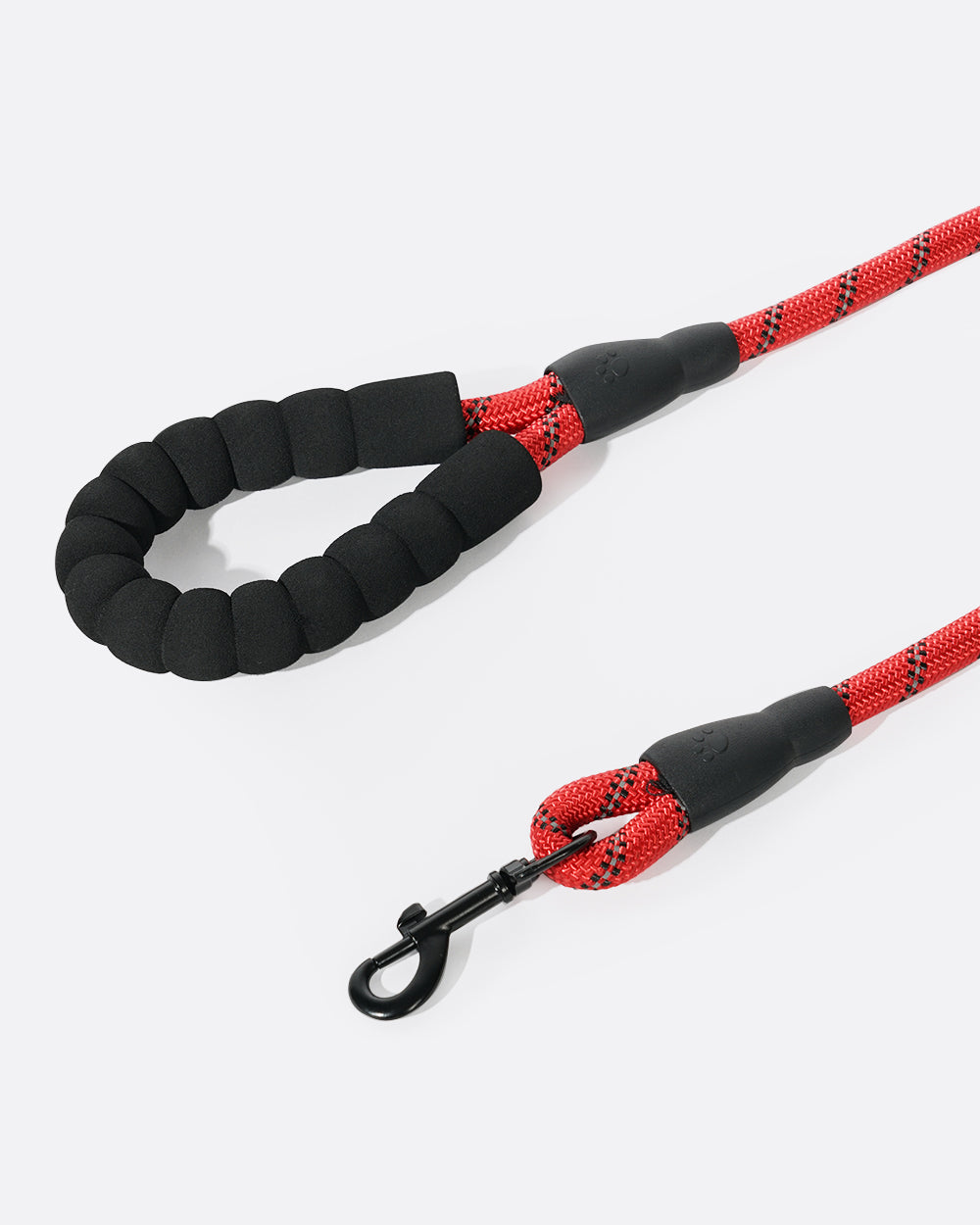 Reflective Nylon Rope Dog Leash - Classic Red